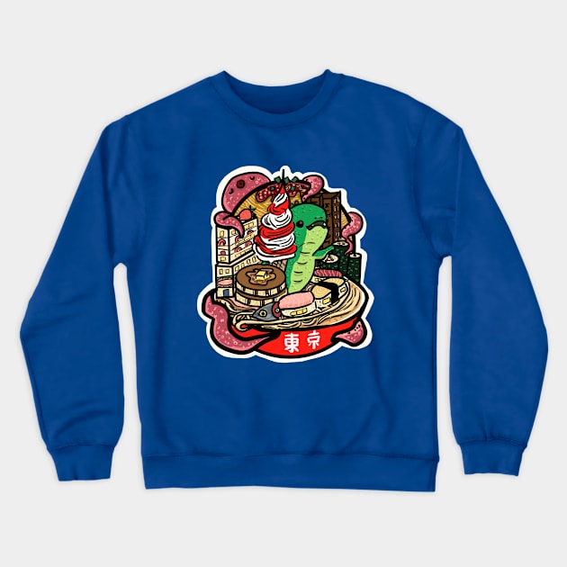 Tokyo Foodscape Crewneck Sweatshirt by Fluffymafi